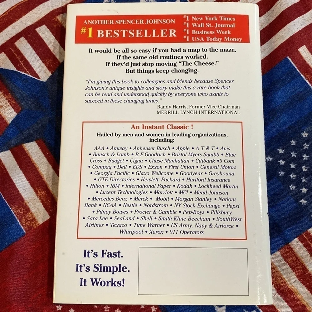 Who Moved My Cheese Hardcover Spencer Johnson Self Help Book